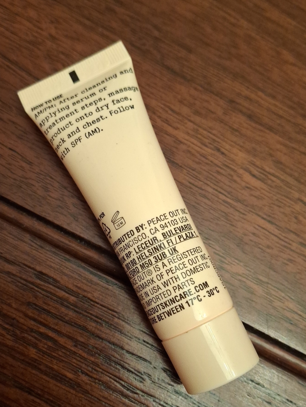 Peace Out ✌️☮️ Repairing Moisturizer Cream 15ml New Tube - Picture 2 of 3